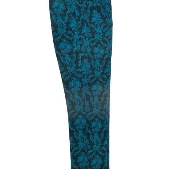 Isaac Mizrahi Live! Regular 24/7 Stretch Damask Printed Slim Leg Pants Sz 14 - Picture 4 of 6